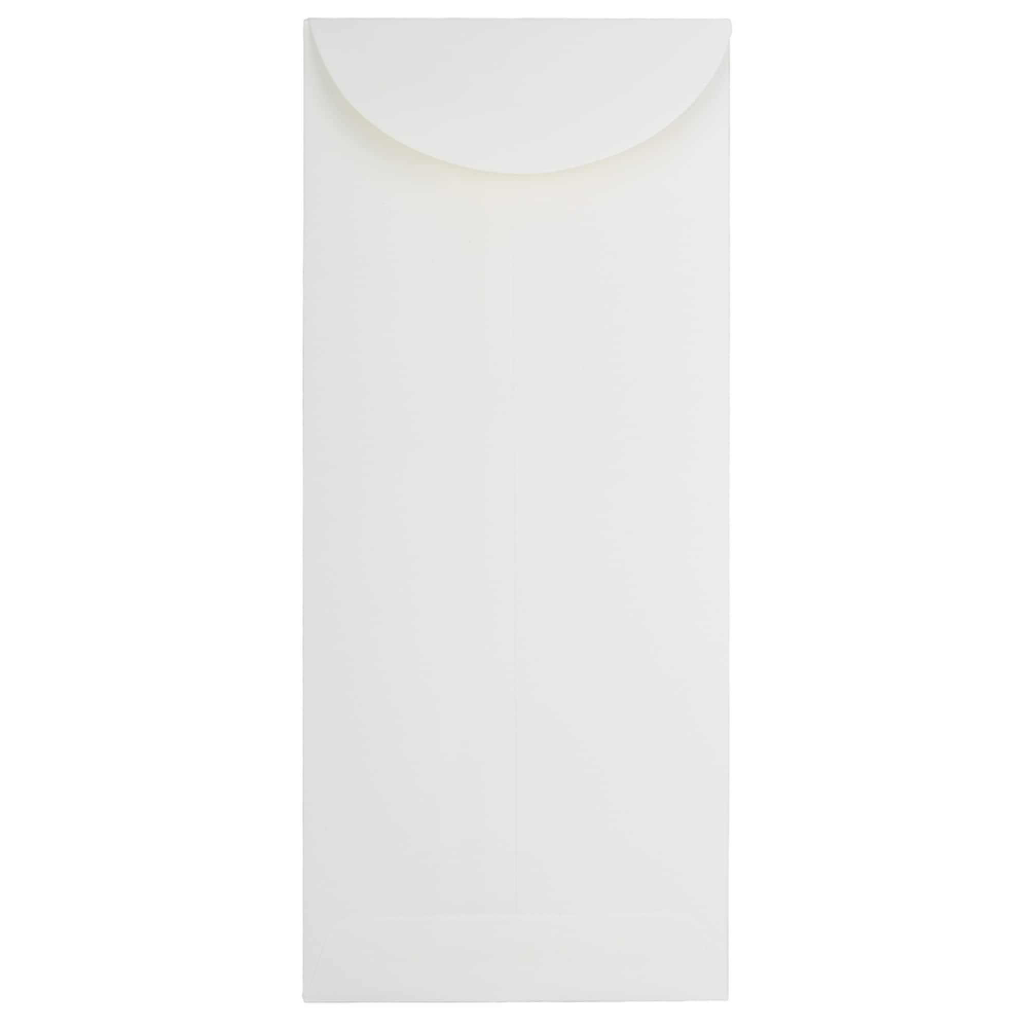 JAM Paper 4.75" x 11" Bright White Wove Strathmore Business Envelopes, 50ct.